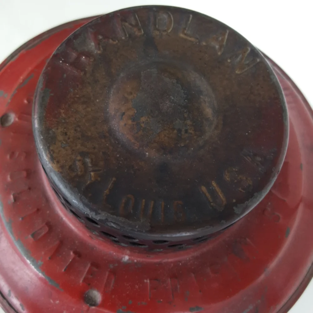 Lantern Railroad Red Electric Vintage Metal Handlan St. Louis Patio Deck